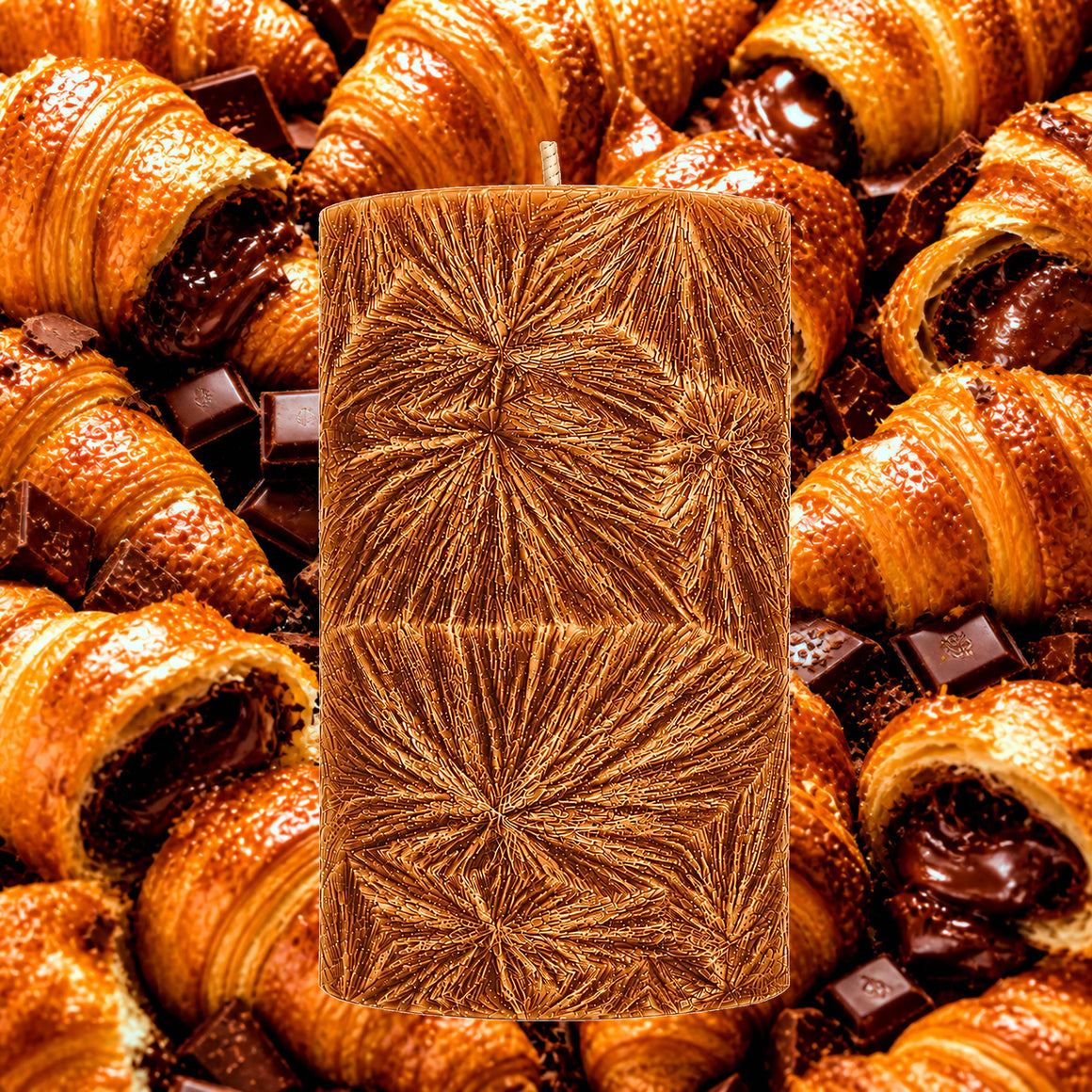 Chocolate Croissants Pillar Candle