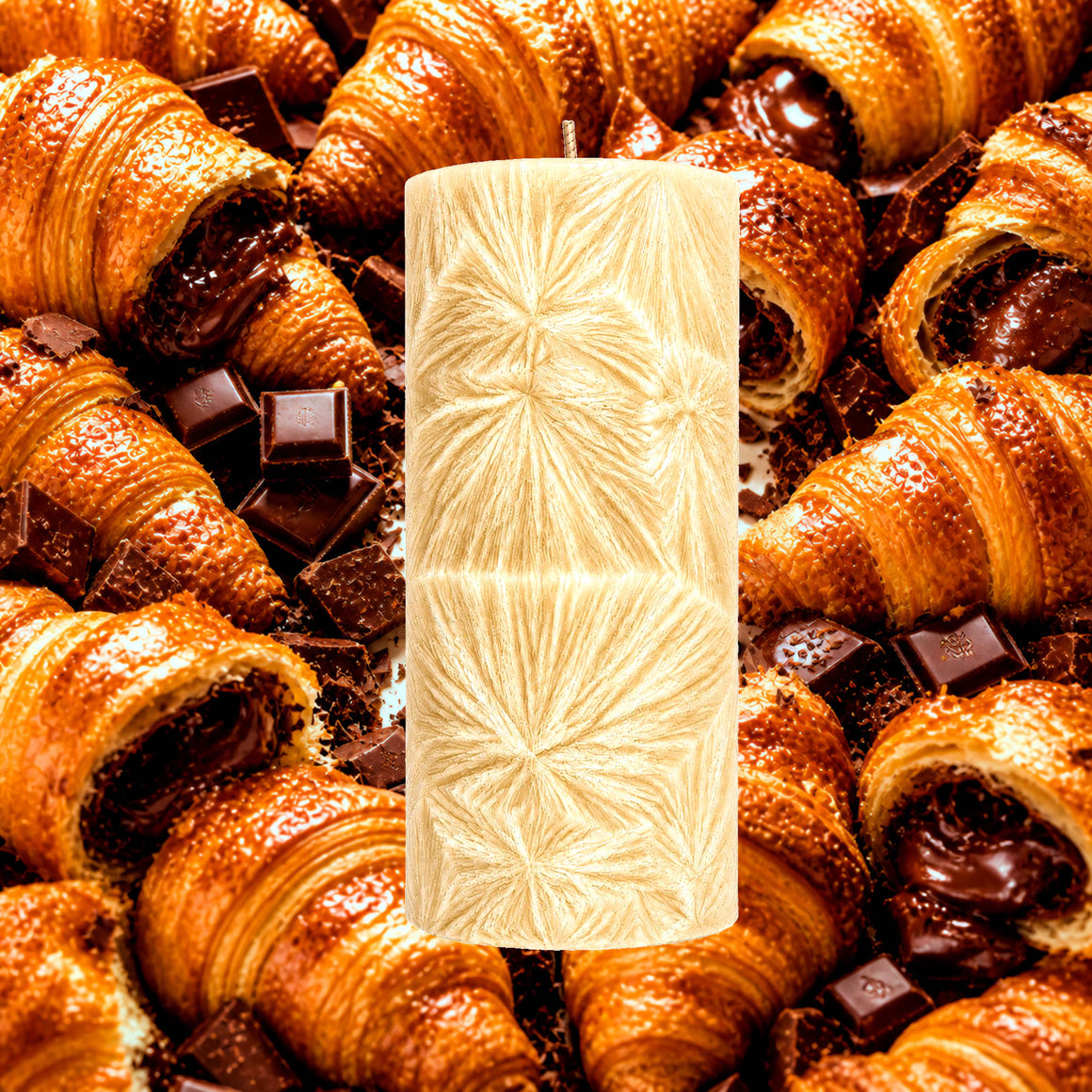 Chocolate Croissants Pillar Candle