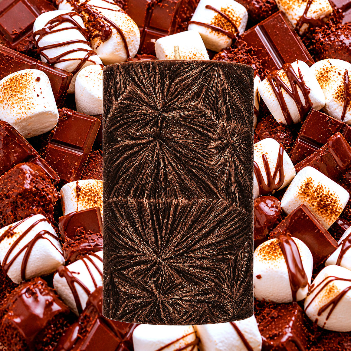 Chocolate Marshmallows Pillar Candle