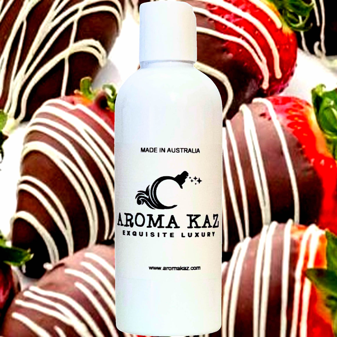Chocolate Strawberries Body Massage Oil – vegan, cruelty-free chocolate-dipped strawberry aroma, handmade in Australia.