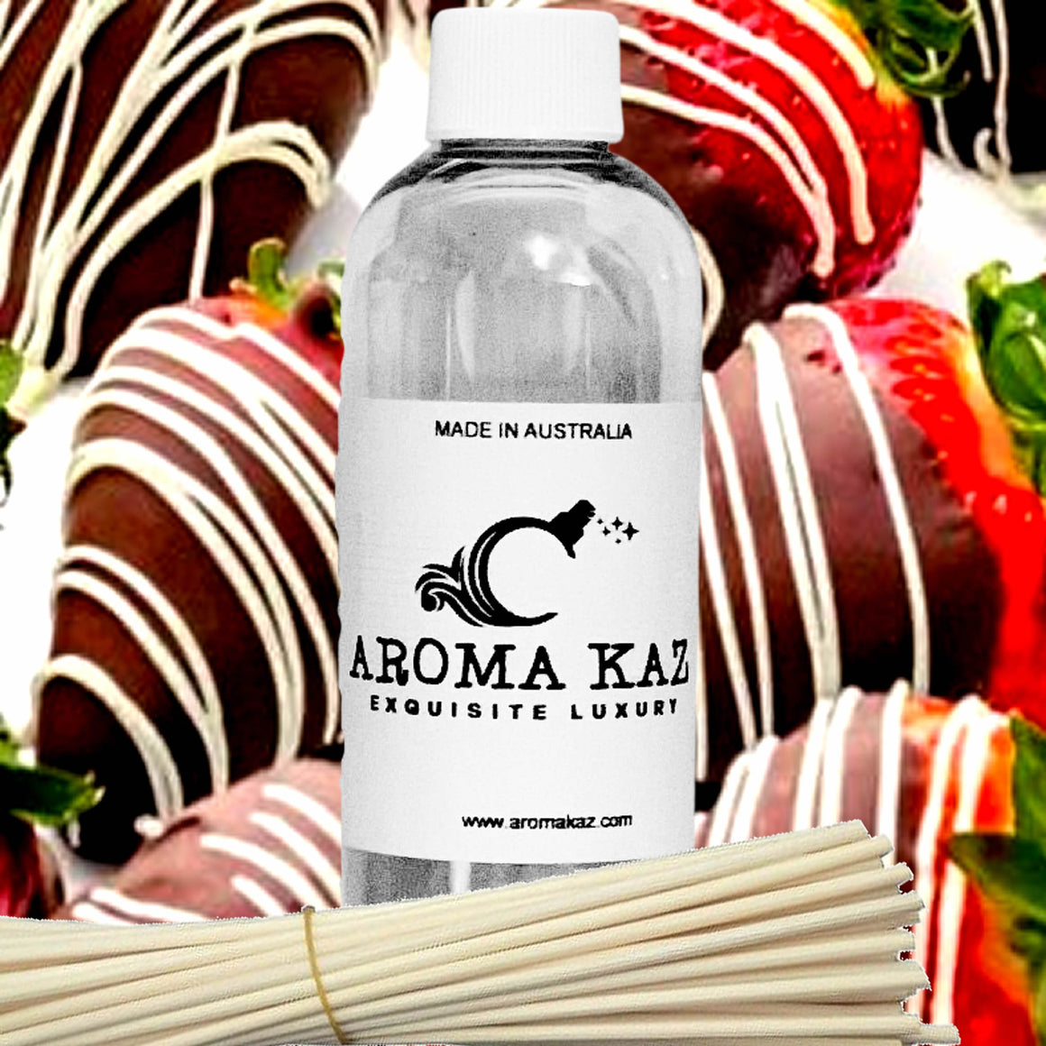 Chocolate Strawberries Diffuser Fragrance Oil with Reeds – Vegan Cruelty-Free Home Aroma