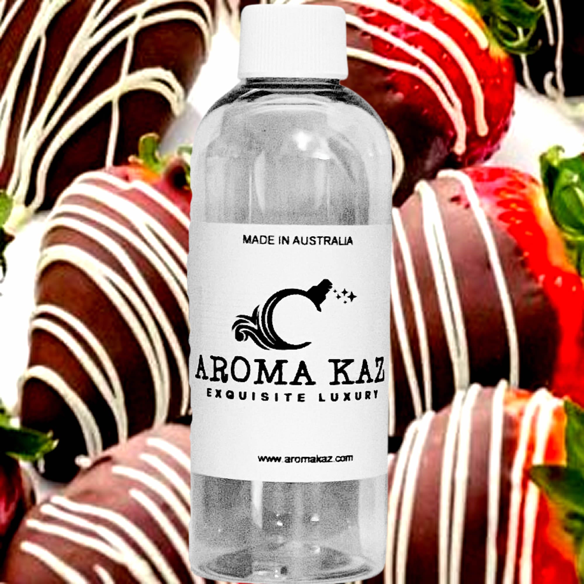 Chocolate Strawberries fragrance oil for candle making, soap making and perfume blending – vegan, cruelty-free featuring chocolate-dipped strawberry aroma, handmade in Australia.