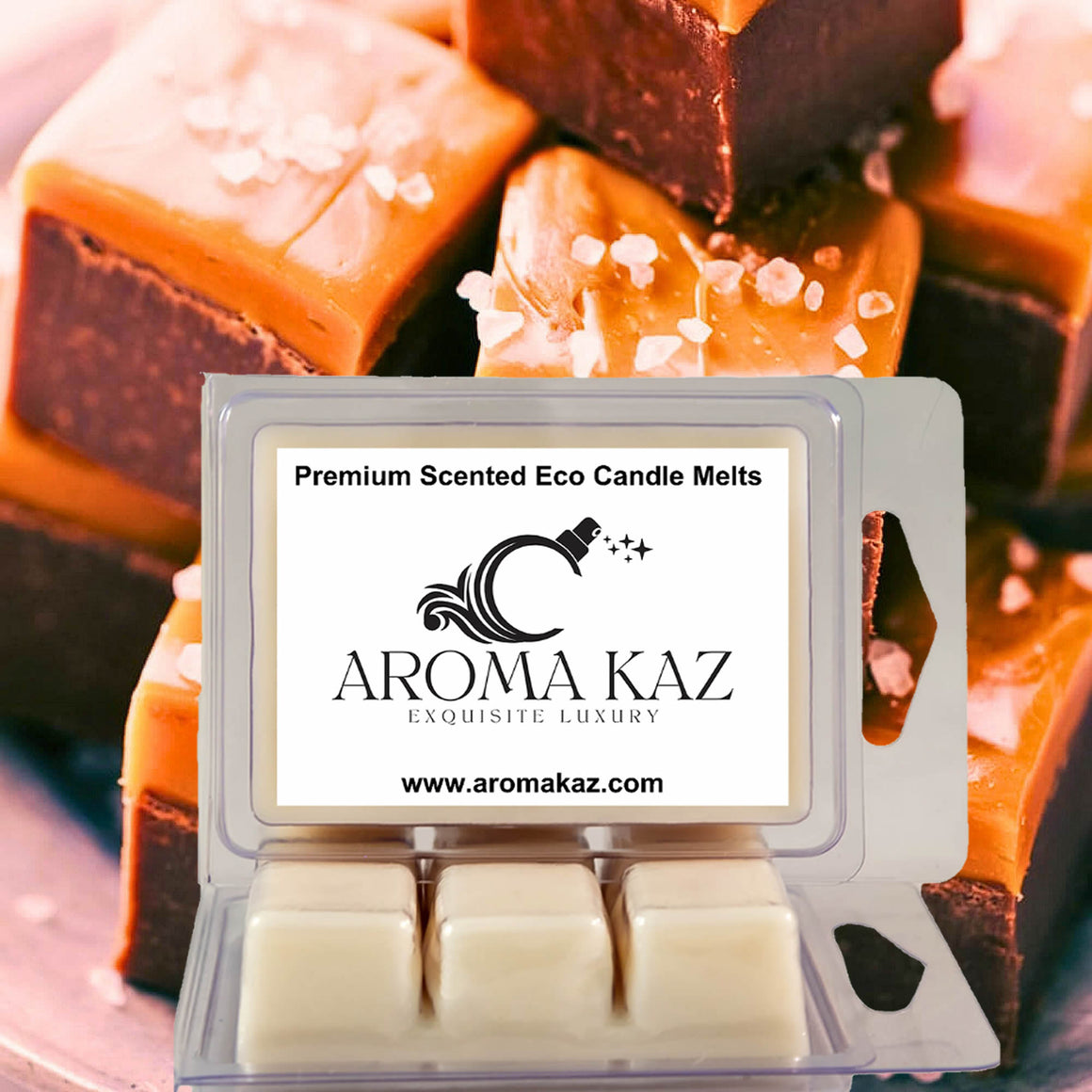 Chocolate Caramel Fudge Soy Wax Melts – Hand-Poured, Plant-Based & Vegan