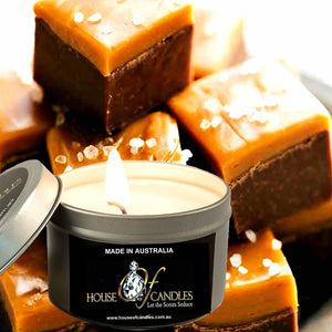 Chocolate Caramel Fudge Scented Eco Soy Tin Candles