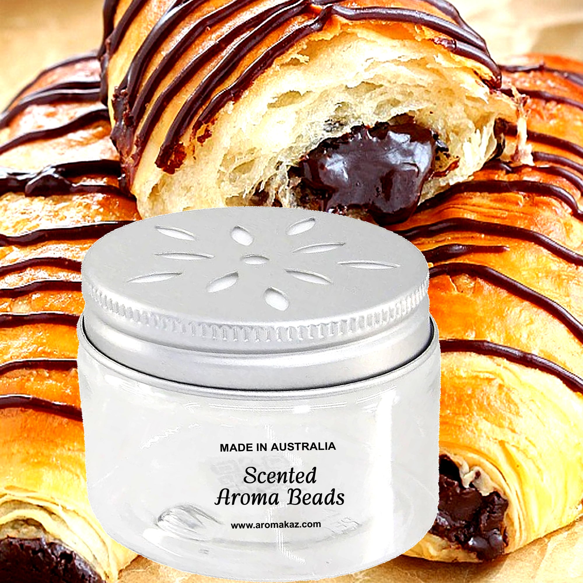 Chocolate Croissants Air Freshener Aroma Beads - Room, Car, Pantry, Pet Areas, Linen