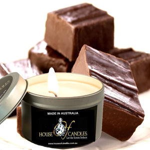Chocolate Fudge Scented Eco Soy Tin Candles