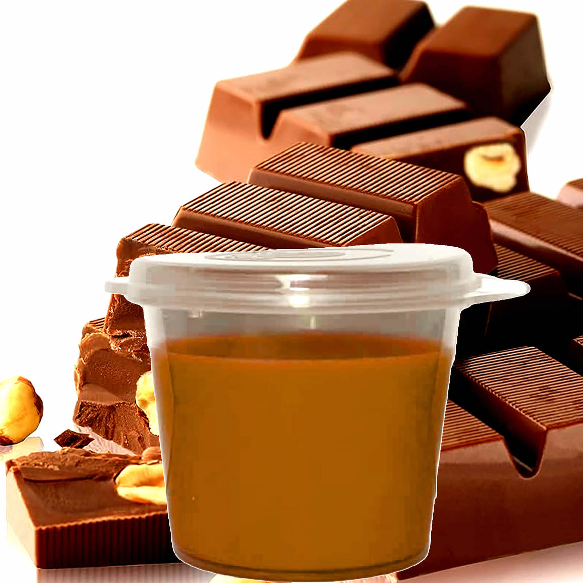 Chocolate Hazelnut Soy Candle Melt Shot Pots – Plant-Based, Vegan, Cruelty-Free, Hand-Poured