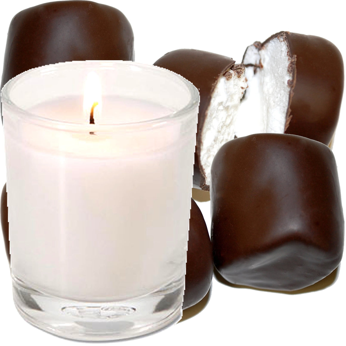 Chocolate Marshmallows Scented Eco Soy Votive Candles Hand Poured