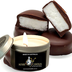 Chocolate Peppermint Scented Eco Soy Tin Candles