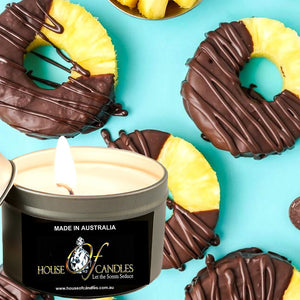 Chocolate Pineapples Scented Eco Soy Tin Candles