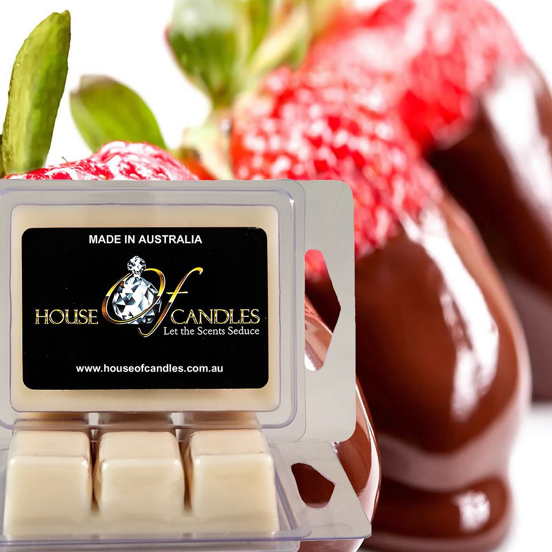 Chocolate Strawberries Eco Soy Candle Wax Melts Clam Packs