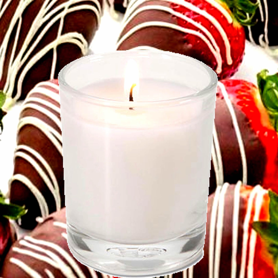 Chocolate Strawberries Eco Soy Votive Candles – Clean Burn, Plant-Based, Vegan & Pet Safe