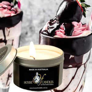 Chocolate Strawberry Milkshake Scented Eco Soy Tin Candles