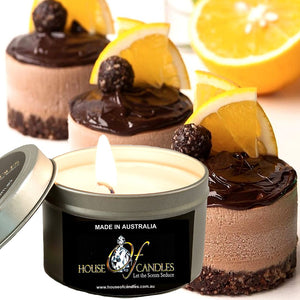 Choc Orange Cheesecake Scented Eco Soy Tin Candles