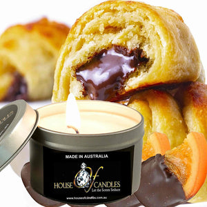 Choc Orange Croissants Scented Eco Soy Tin Candles