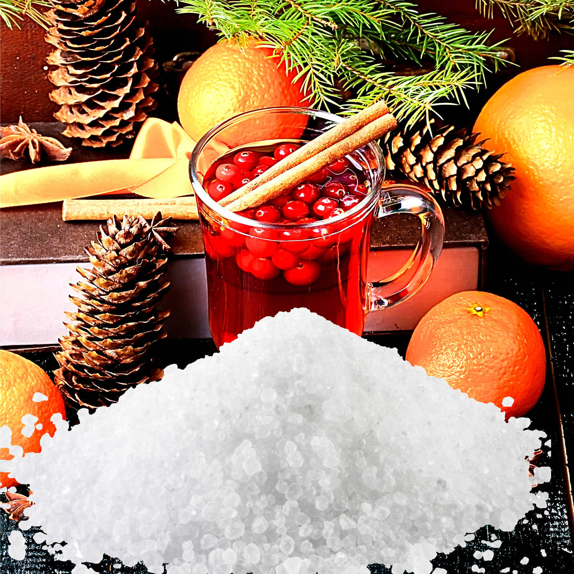 Christmas Cedar & Cranberries Vegan bath salts and bath soak crystals, cruelty-free and made in Australia. Highly scented, suitable for women and men. Perfect relaxation gift for him or her.