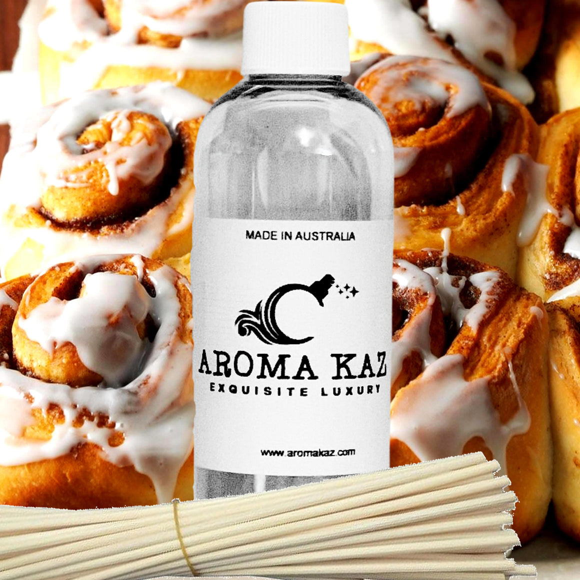 Cinnamon Buns Diffuser Fragrance Oil with Reeds – Vegan Cruelty-Free Home Aroma