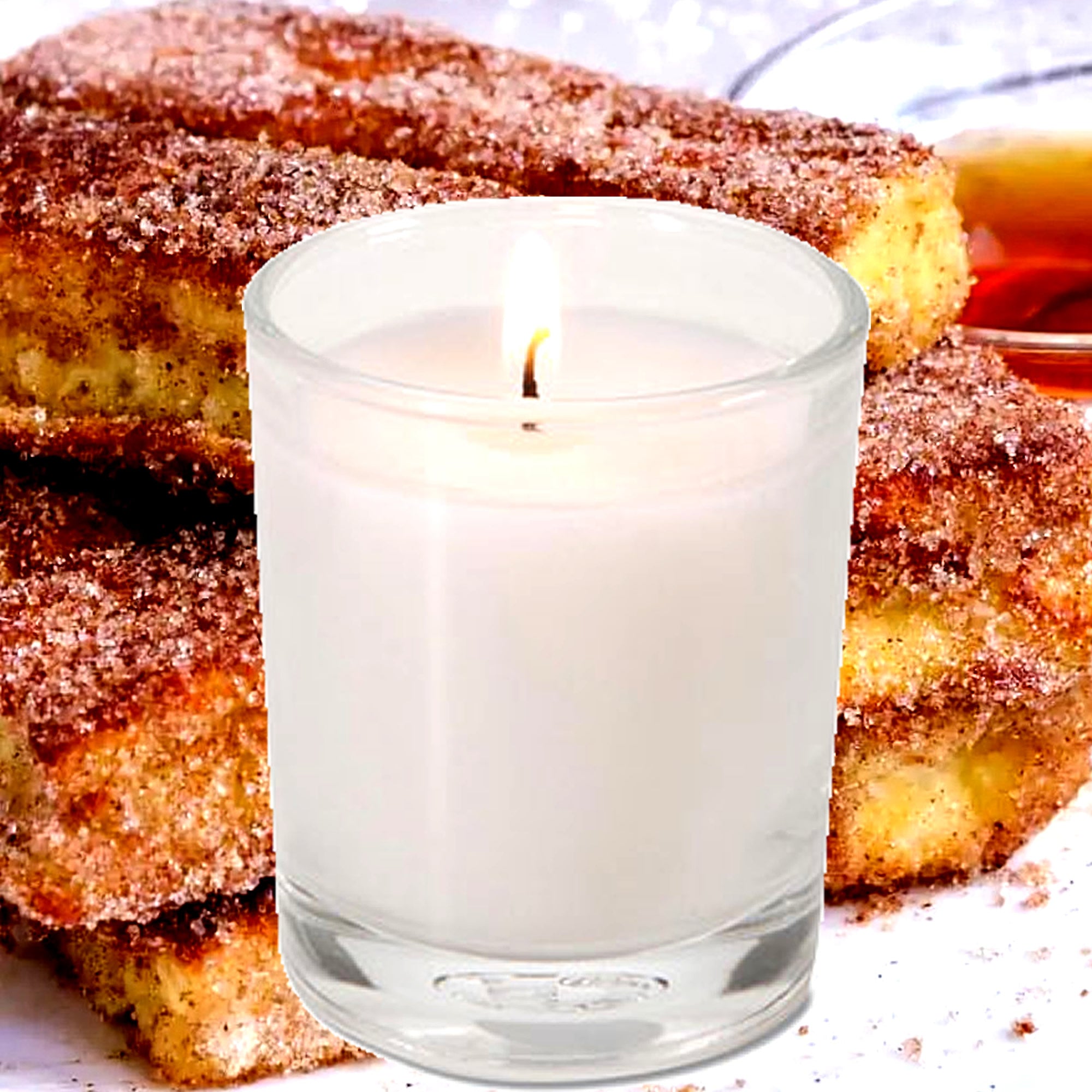 Cinnamon French Toast Eco Soy Votive Candles – Clean Burn, Plant-Based, Vegan & Pet Safe