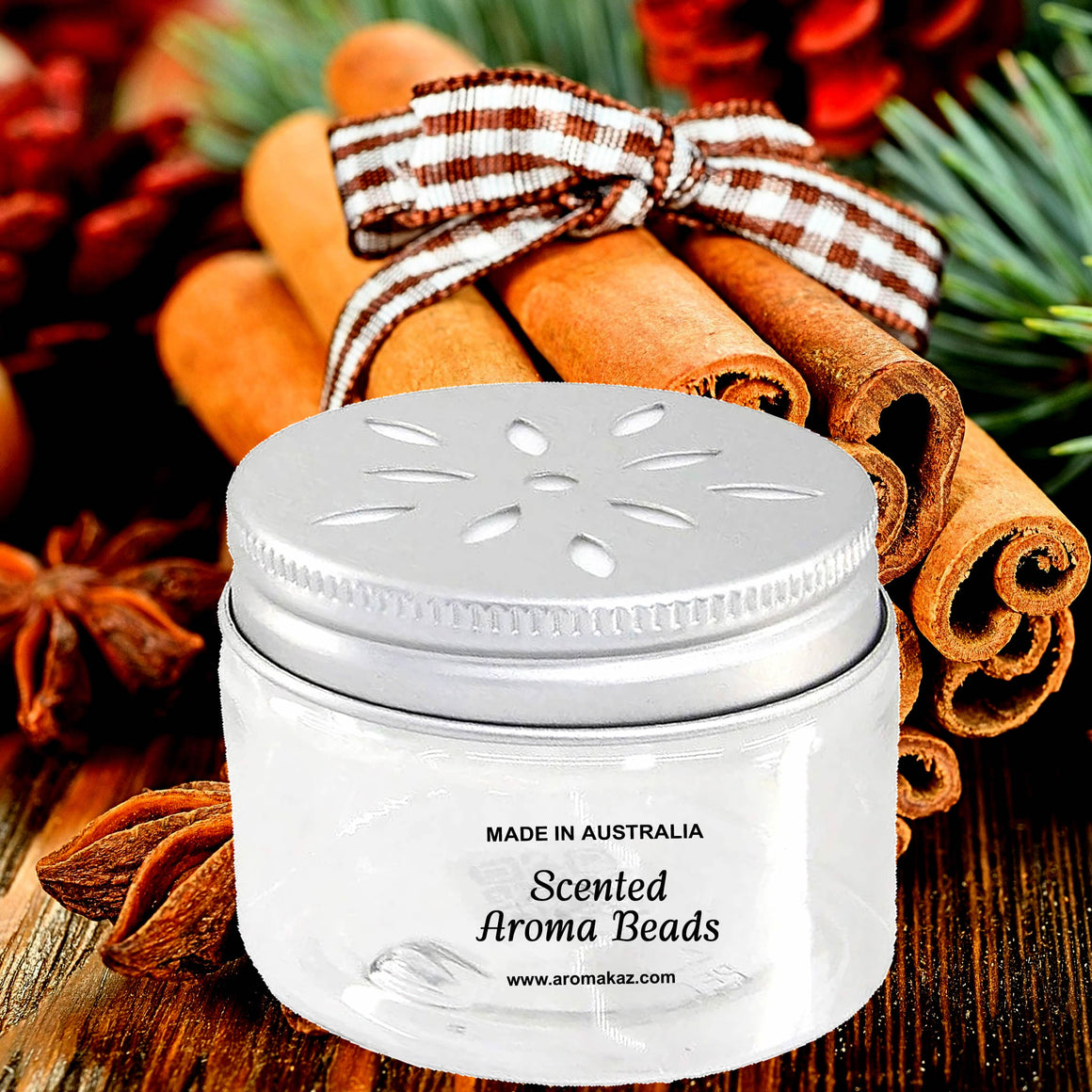 Cinnamon Spice Air Freshener Aroma Beads - Room, Car, Pantry, Pet Areas, Linen