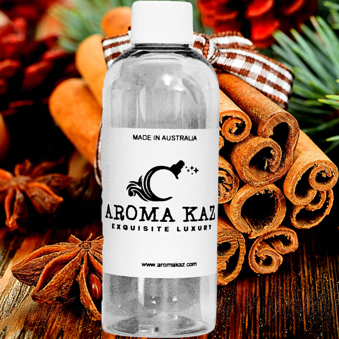 Cinnamon Spice fragrance oil for candle making, soap making and perfume blending – vegan, cruelty-free featuring warm classic cinnamon aroma, handmade in Australia.