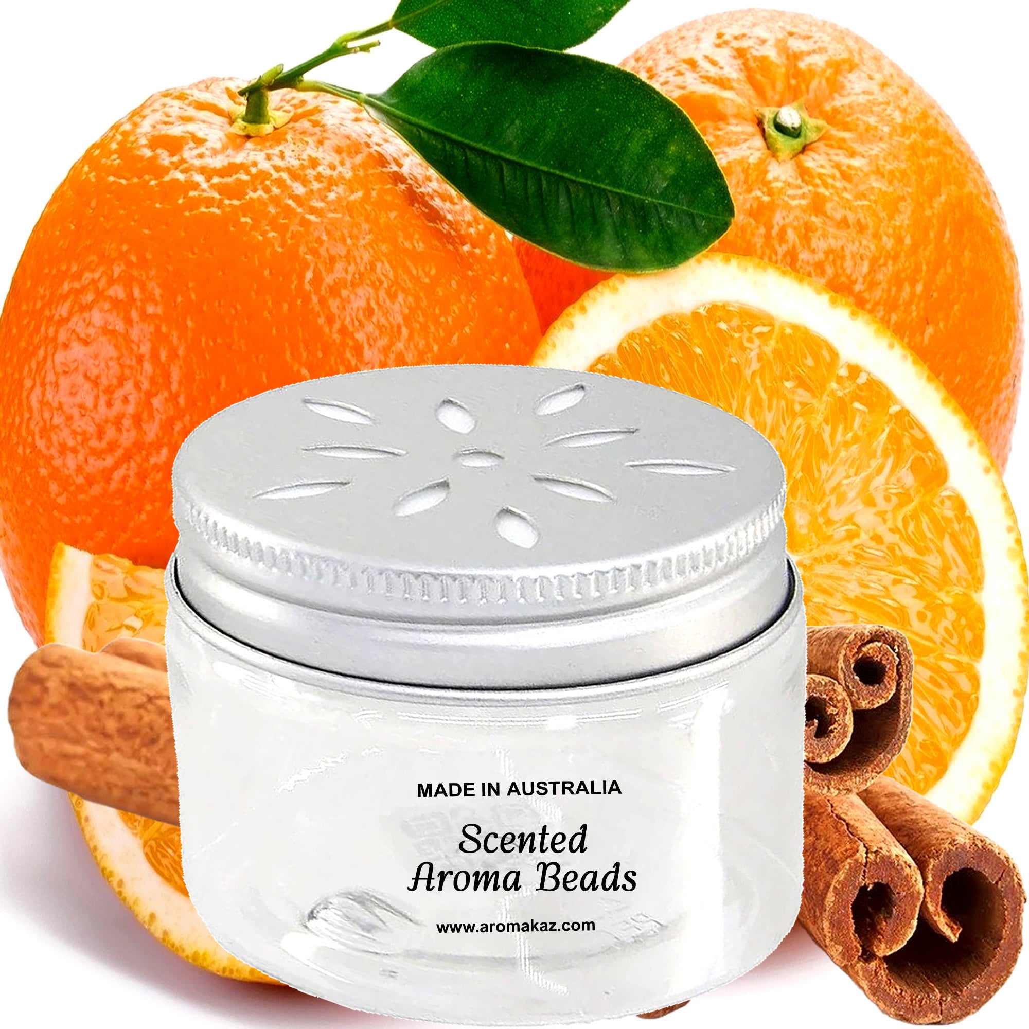 Cinnamon & Sweet Orange Air Freshener Aroma Beads - Room, Car, Pantry, Pet Areas, Linen
