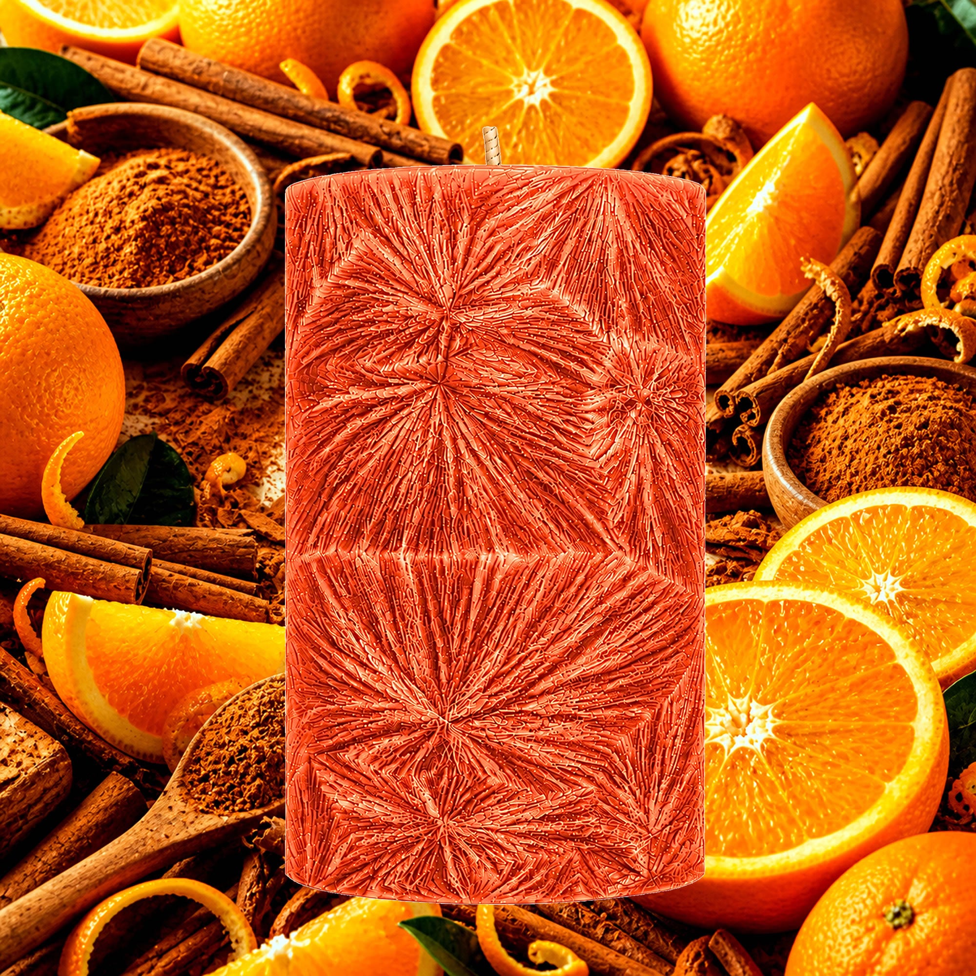 Cinnamon & Sweet Orange Pillar Candle