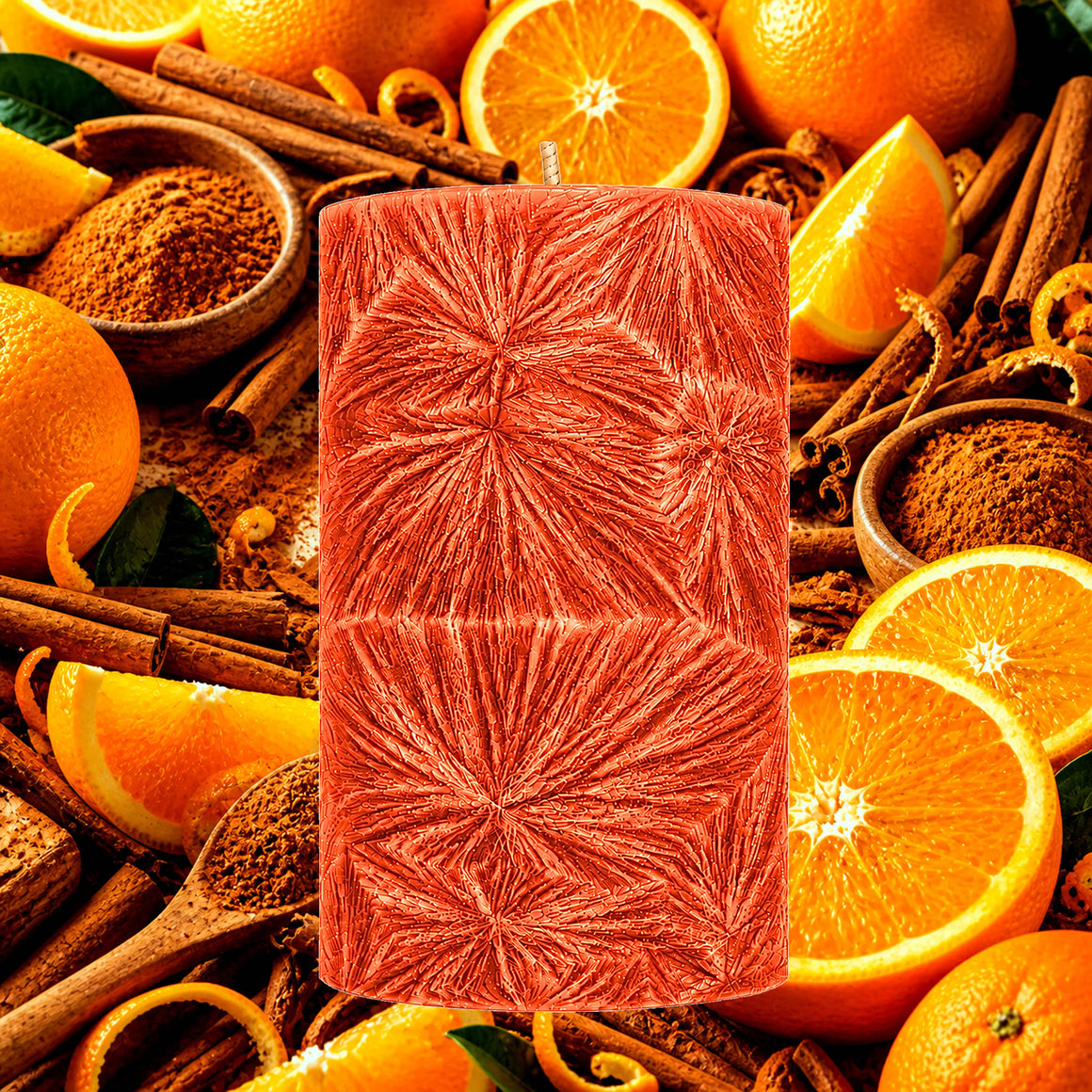 Cinnamon & Sweet Orange Pillar Candle