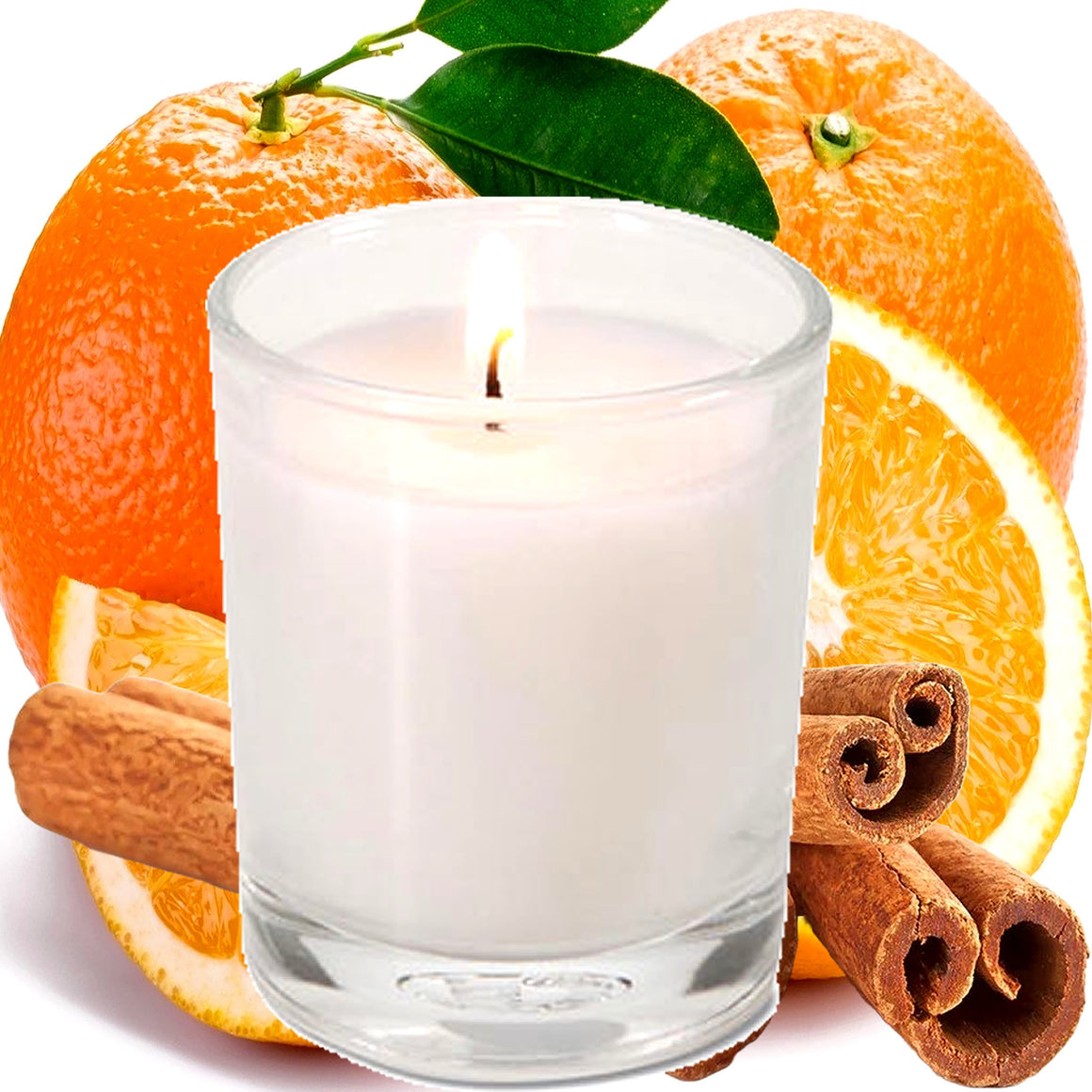 Cinnamon & Sweet Orange Eco Soy Votive Candles – Clean Burn, Plant-Based, Vegan & Pet Safe