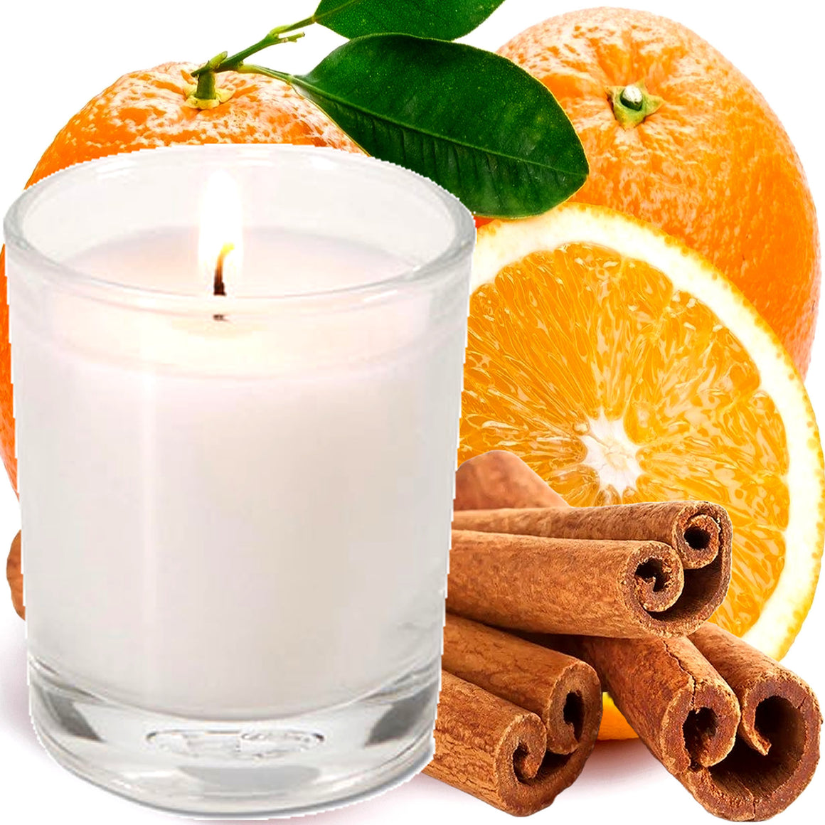 Cinnamon & Sweet Orange Scented Eco Soy Votive Candles Hand Poured