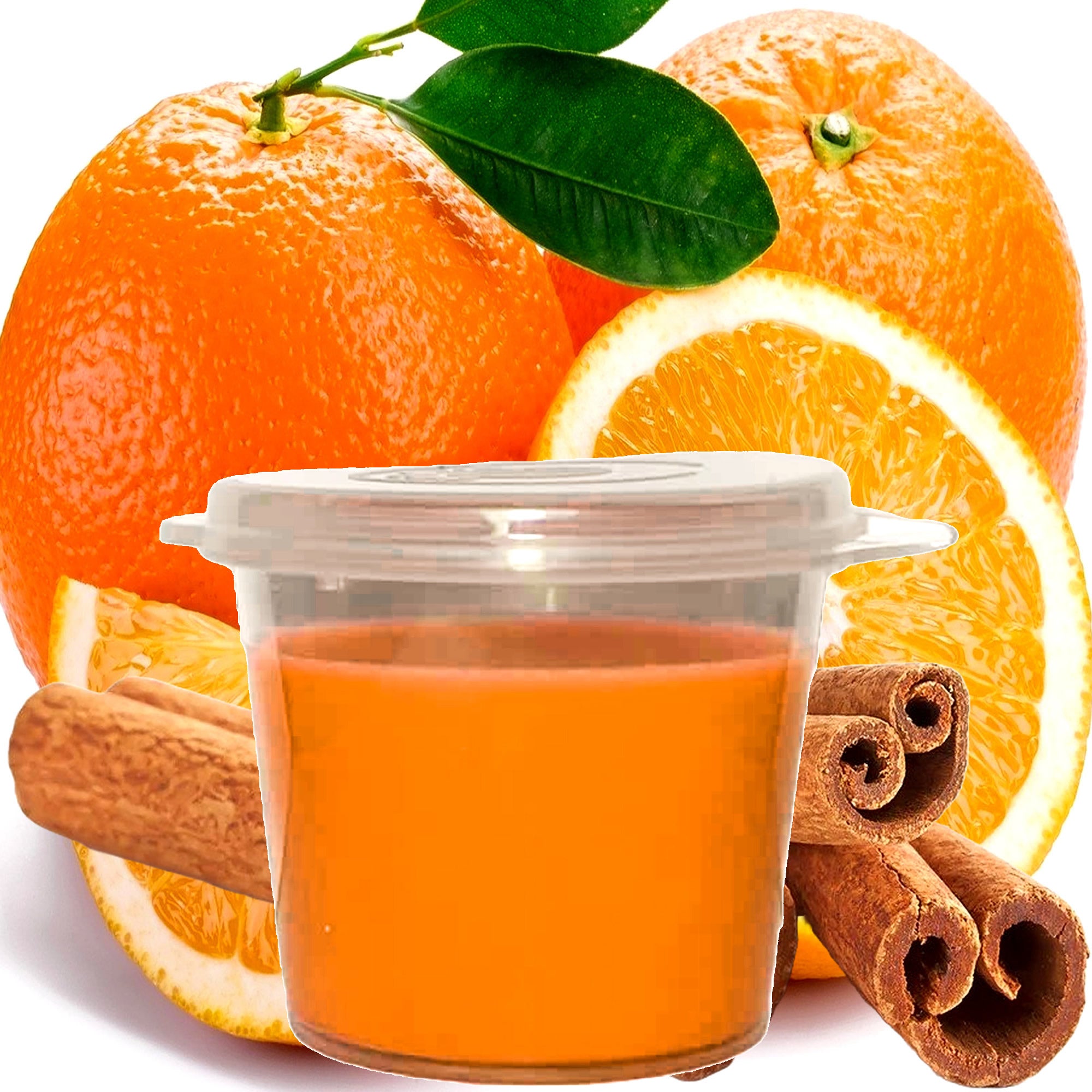 Cinnamon & Sweet Orange Soy Candle Melt Shot Pots – Plant-Based, Vegan, Cruelty-Free, Hand-Poured