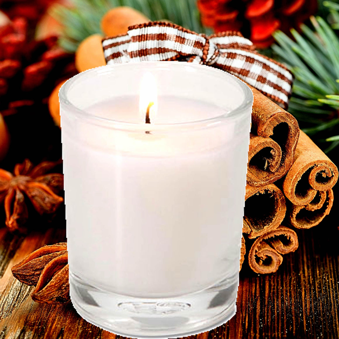 Cinnamon Spice Eco Soy Votive Candles – Clean Burn, Plant-Based, Vegan & Pet Safe