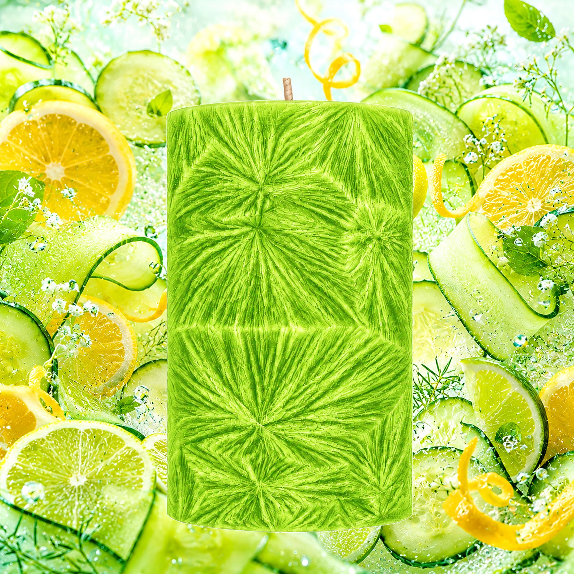 Citrus Cucumber Breeze Pillar Candle