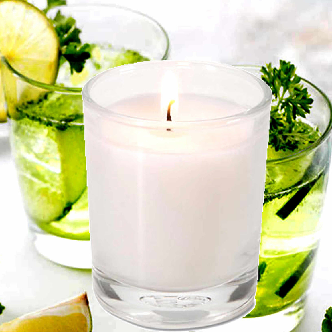 Citrus Cucumber Breeze Eco Soy Votive Candles – Clean Burn, Plant-Based, Vegan & Pet Safe
