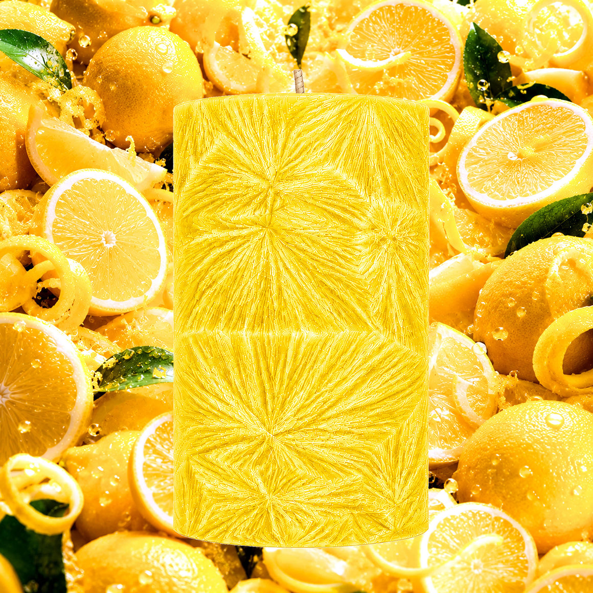 Citrus Lemons Pillar Candle