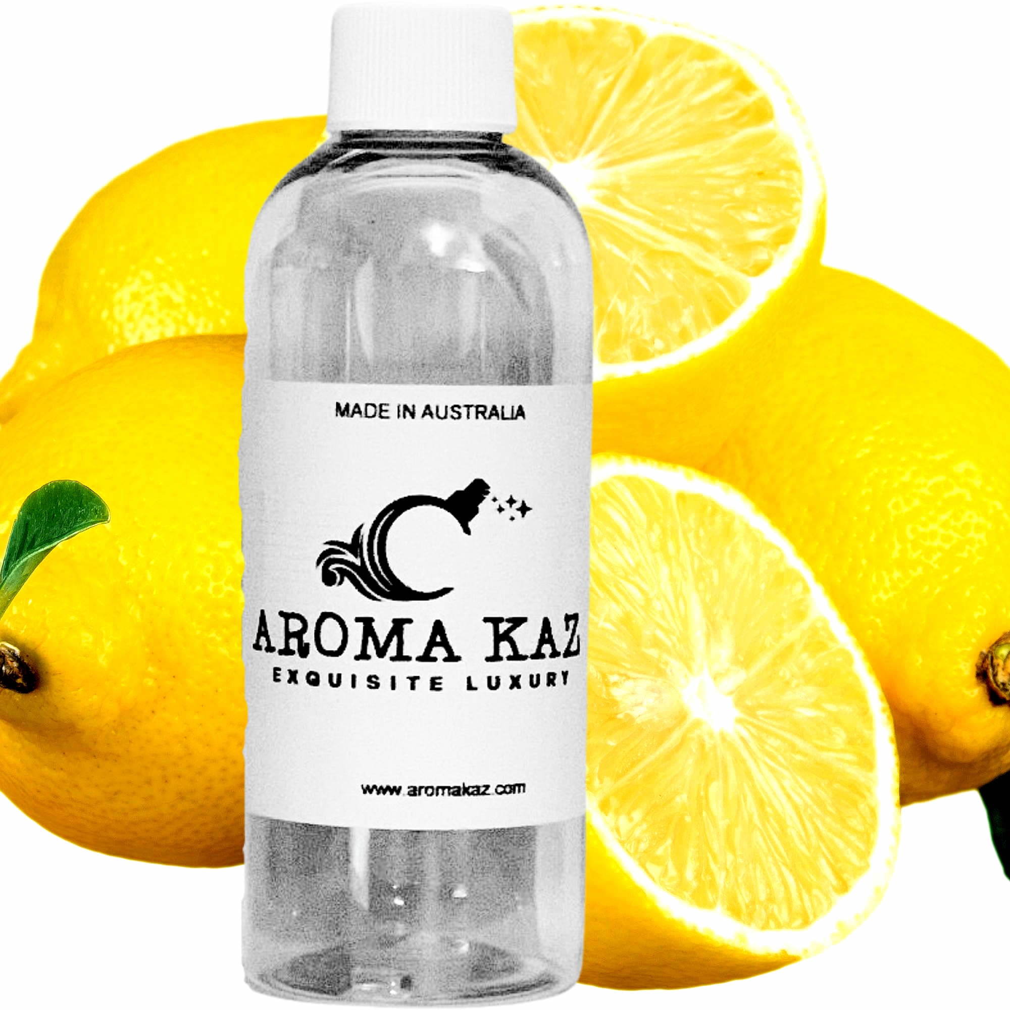 Citrus Lemons fragrance oil for candle making, soap making and perfume blending – vegan, cruelty-free featuring bright fresh lemon aroma, handmade in Australia.