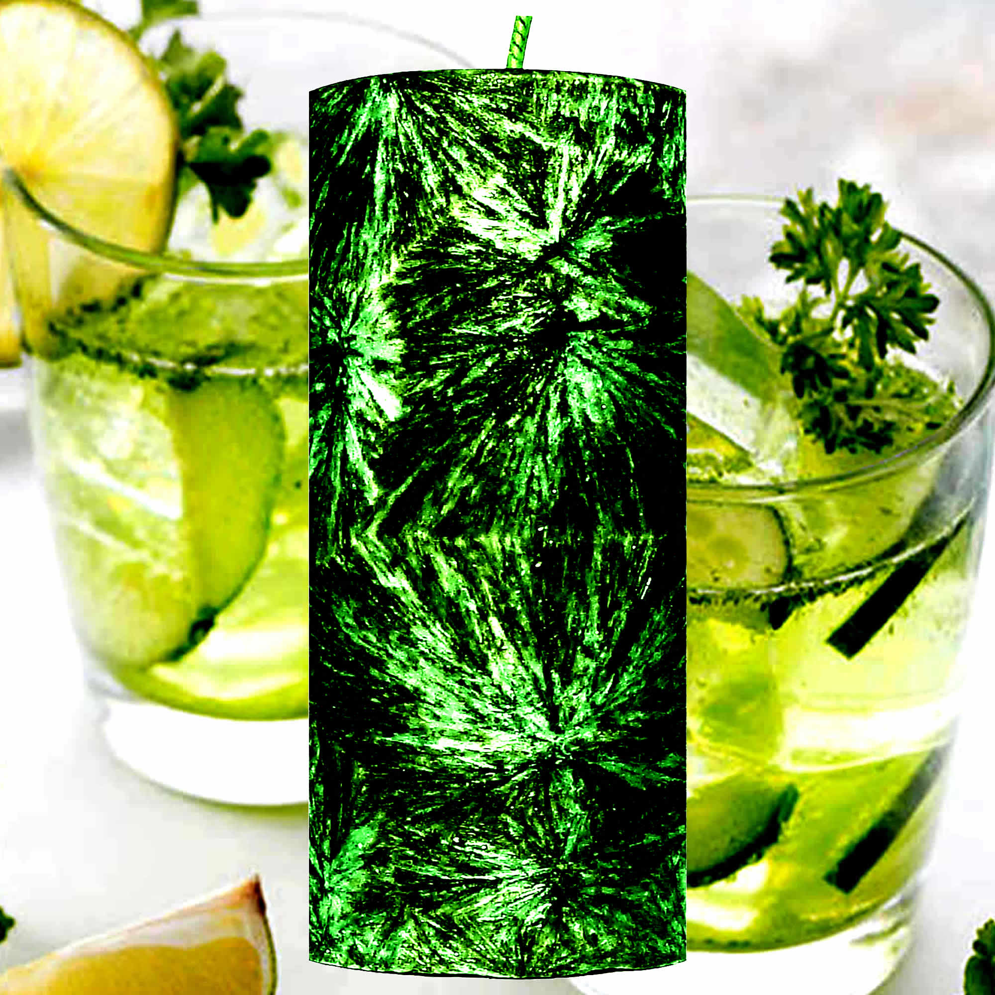 Citrus Cucumber Breeze Pillar Candle – Plant-Based, Eco-Friendly, Vegan, Cruelty Free