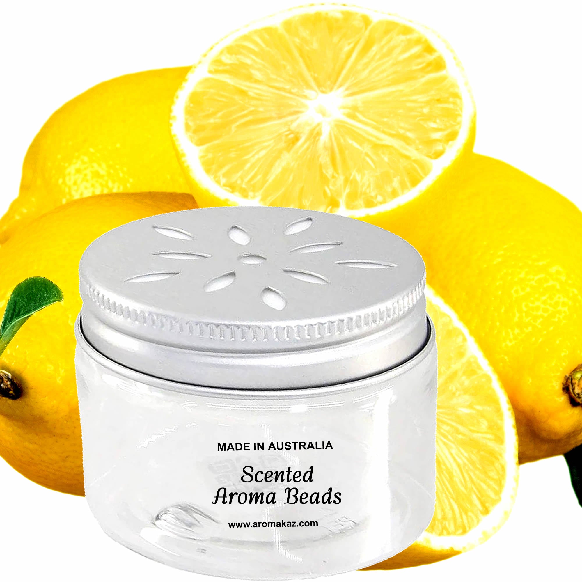 Citrus Lemons Air Freshener Aroma Beads - Room, Car, Pantry, Pet Areas, Linen