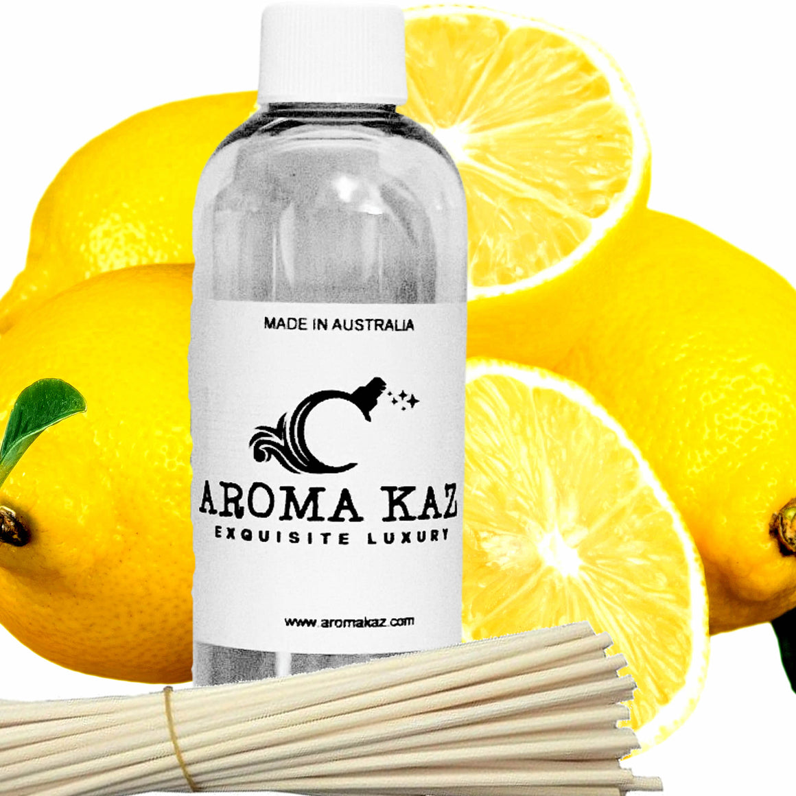 Citrus Lemons Diffuser Fragrance Oil with Reeds – Vegan Cruelty-Free Home Aroma