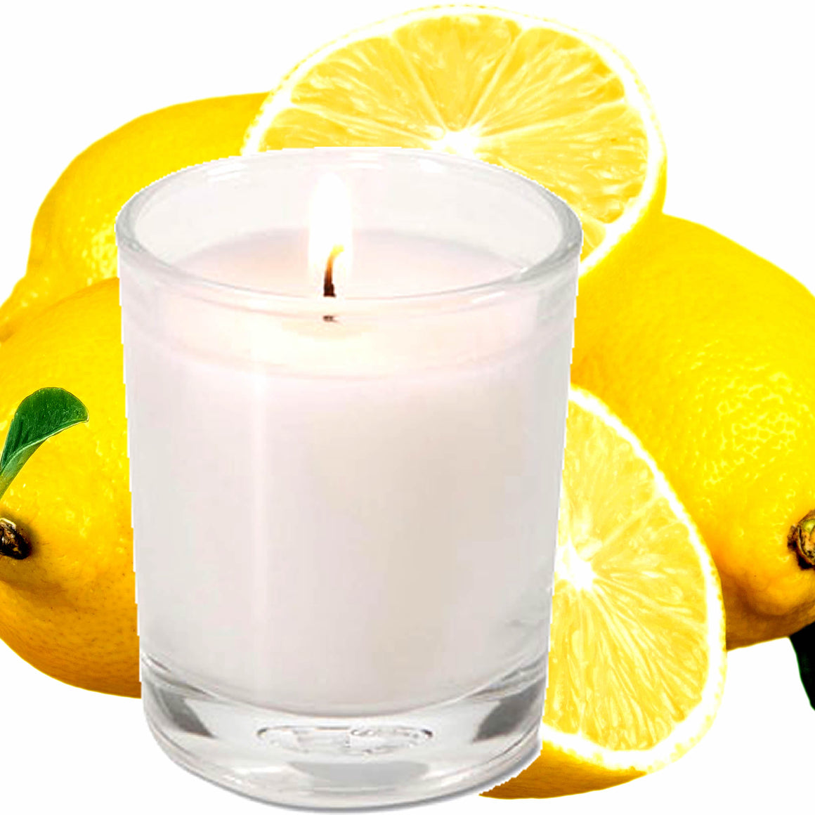 Citrus Lemons Eco Soy Votive Candles – Clean Burn, Plant-Based, Vegan & Pet Safe