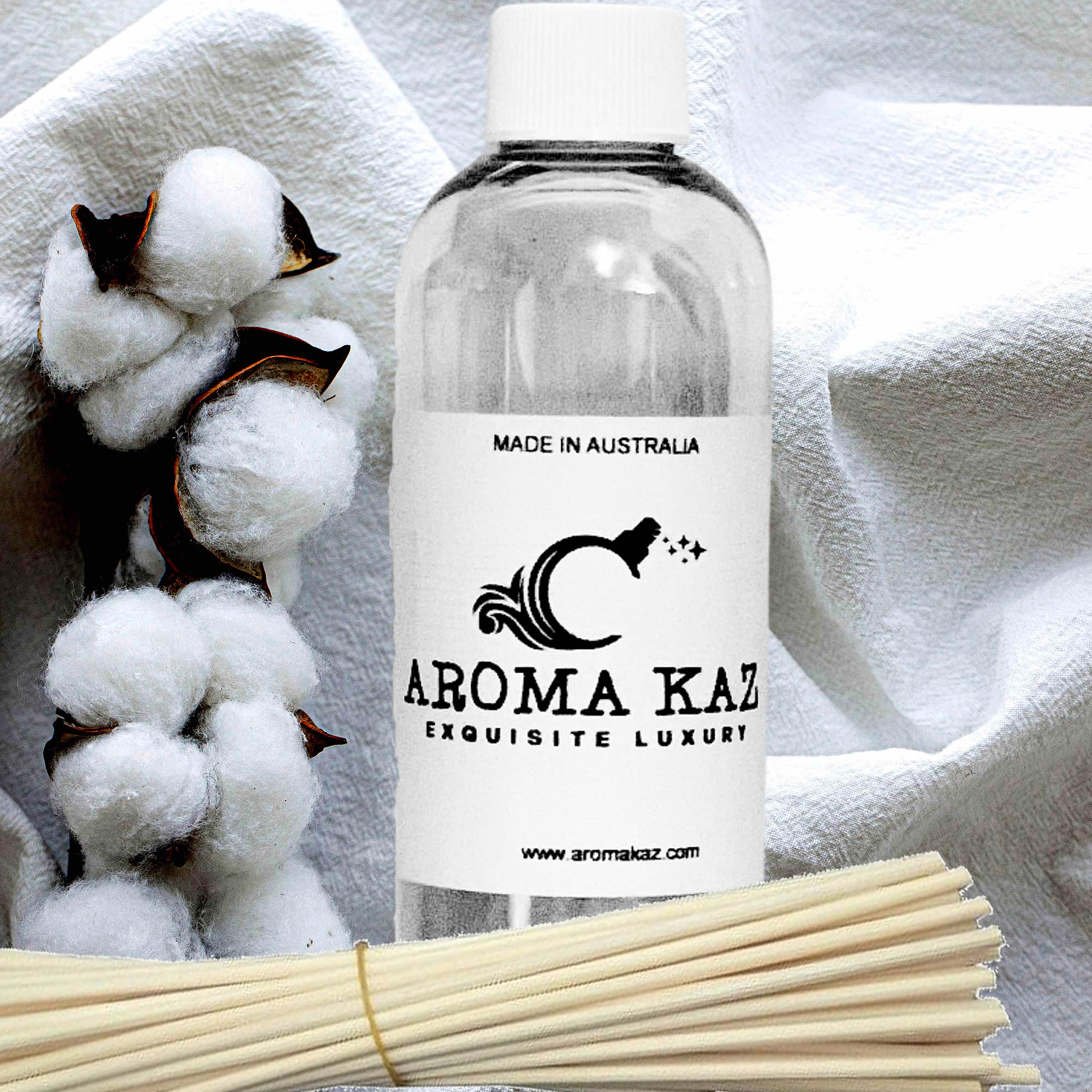 Clean Cotton Diffuser Fragrance Oil with Reeds – Vegan Cruelty-Free Home Aroma