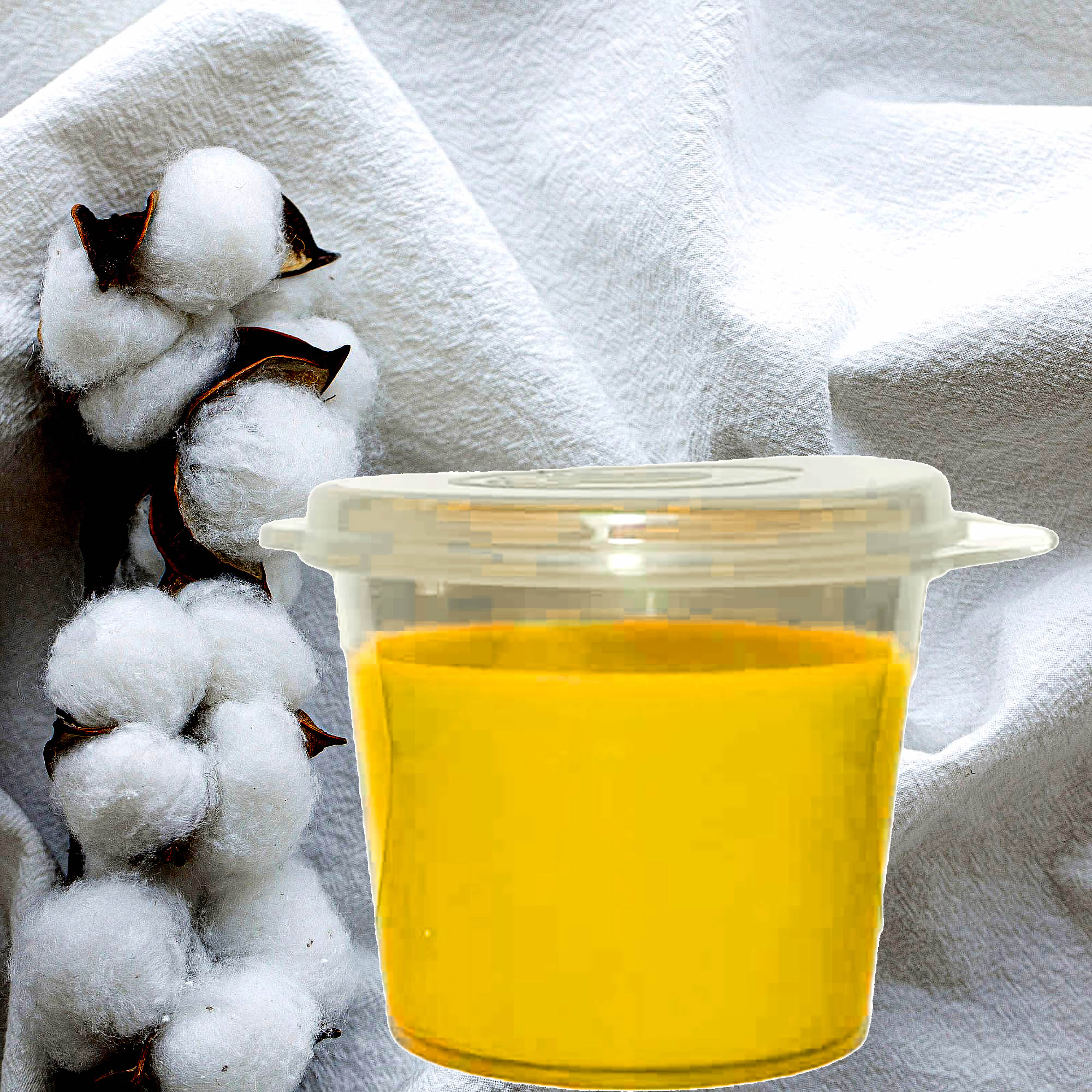 Clean Cotton eco soy wax melts – vegan, cruelty-free featuring fresh laundry cotton aroma, handmade in Australia.