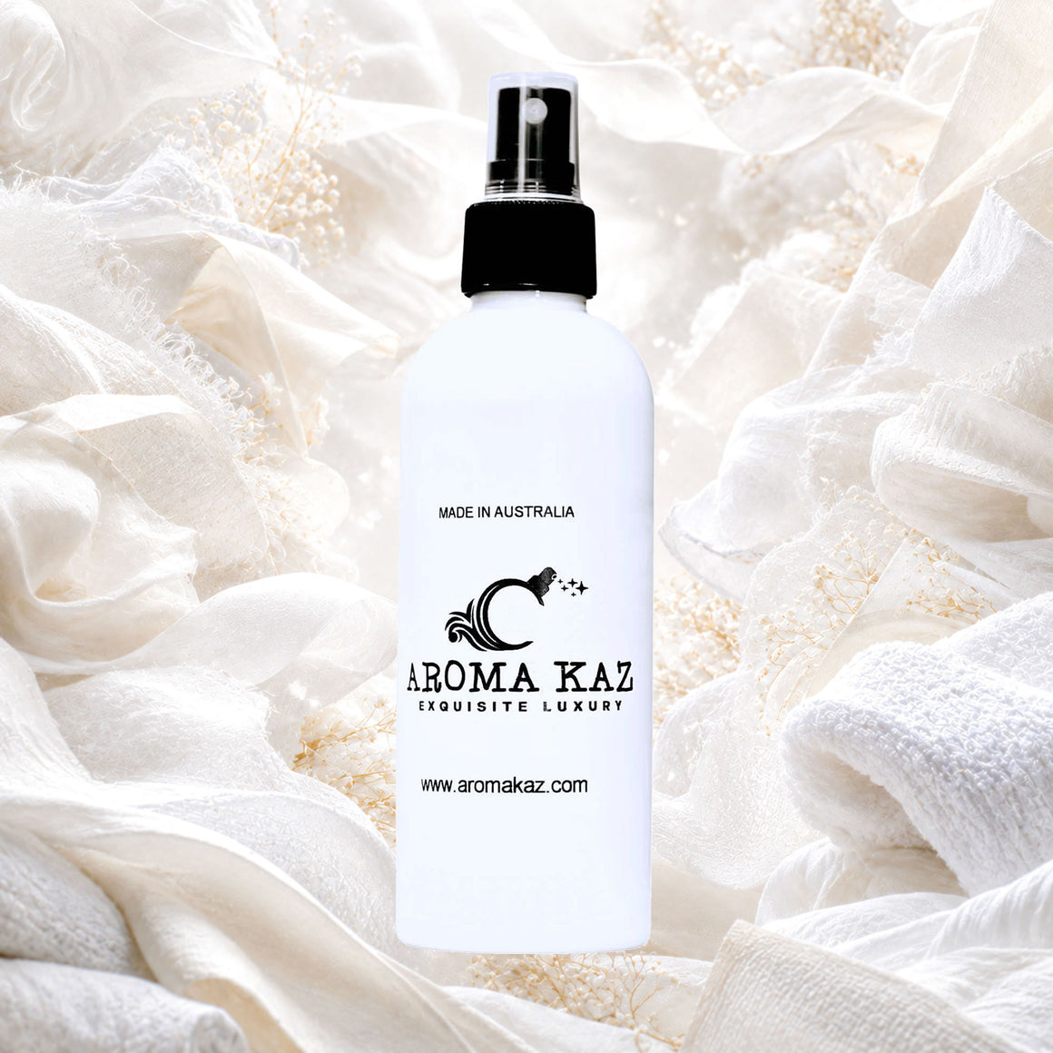 Clean Cotton Room Linen Car Air Freshener Spray Deodoriser eco-friendly vegan, cruelty-free body fragrance featuring fresh laundry cotton aroma, made in Australia.