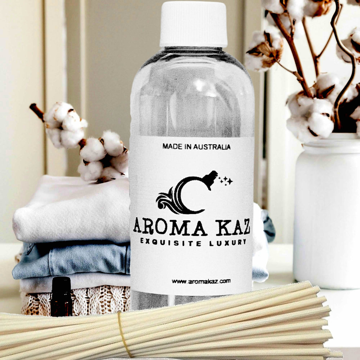 Clean Fresh Linen Diffuser Fragrance Oil with Reeds – Vegan Cruelty-Free Home Aroma