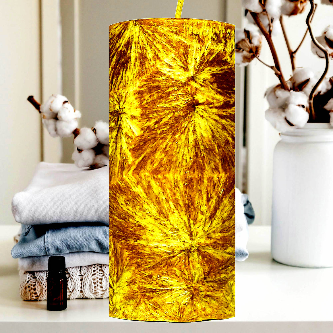 Clean Fresh Linen Pillar Candle – Plant-Based, Eco-Friendly, Vegan, Cruelty Free