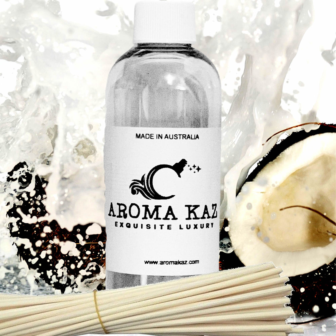 Coconut Cream Diffuser Fragrance Oil with Reeds – Vegan Cruelty-Free Home Aroma