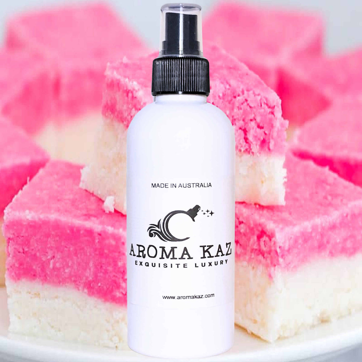 Coconut Ice Car Air Freshener Spray Deodoriser – eco-friendly, vegan, cruelty-free handmade featuring sweet coconut candy aroma, handmade in Australia.