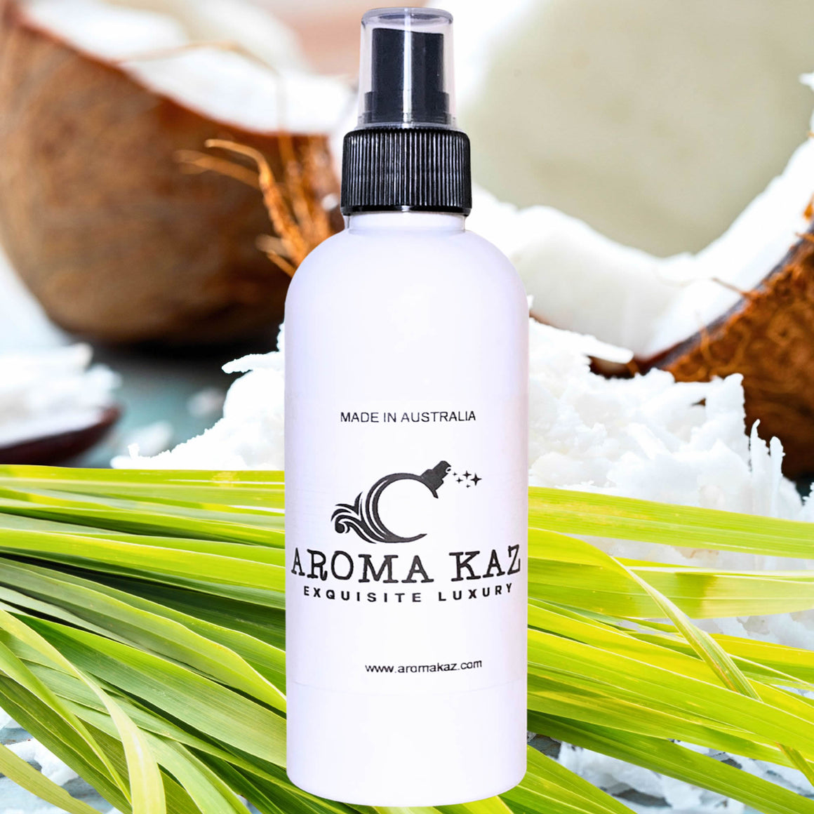 Coconut Lemongrass Body Spray Mist – vegan, cruelty-free body spray featuring coconut and citrusy lemongrass blend, handmade in Australia.