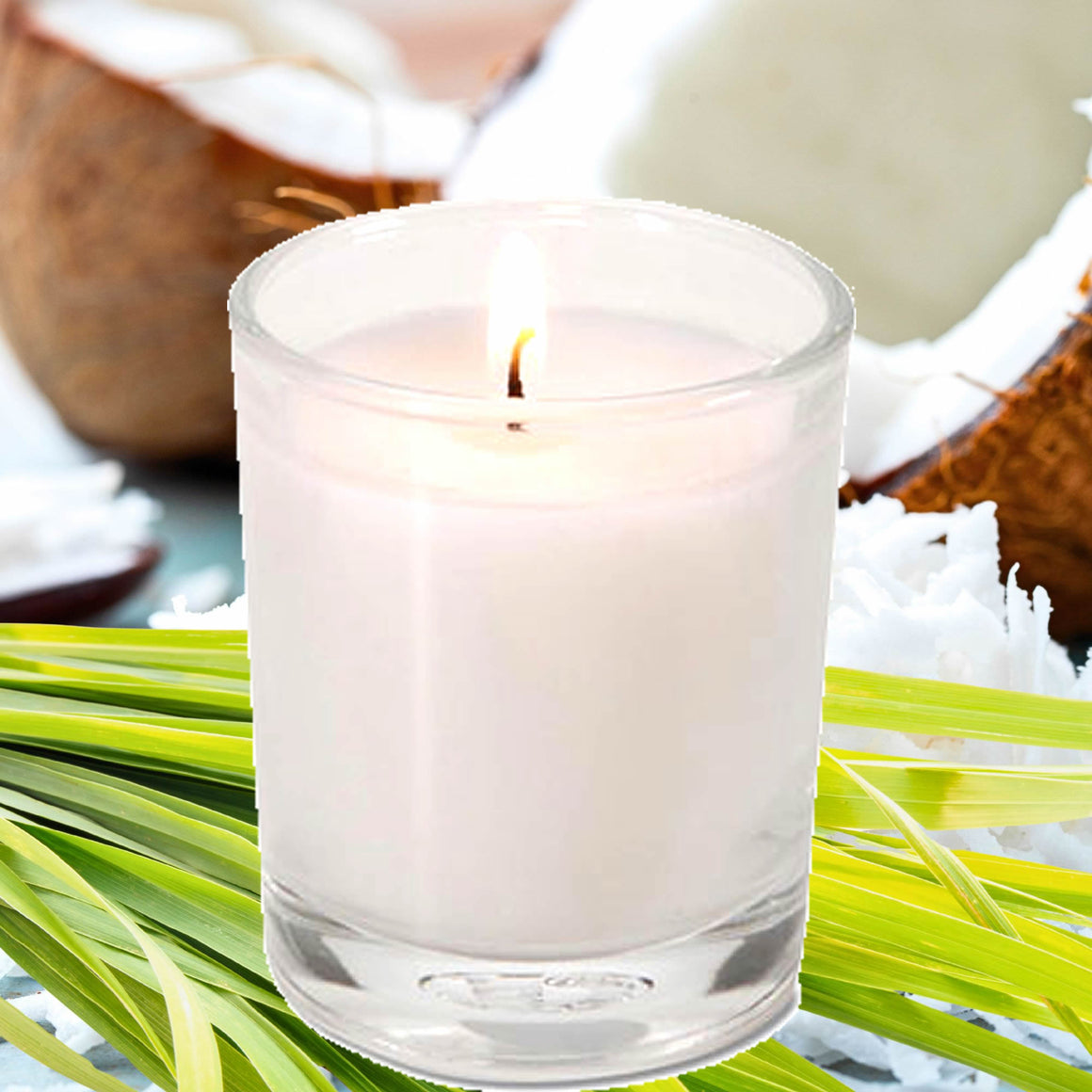Coconut Lemongrass Eco Soy Votive Candles – Clean Burn, Plant-Based, Vegan & Pet Safe