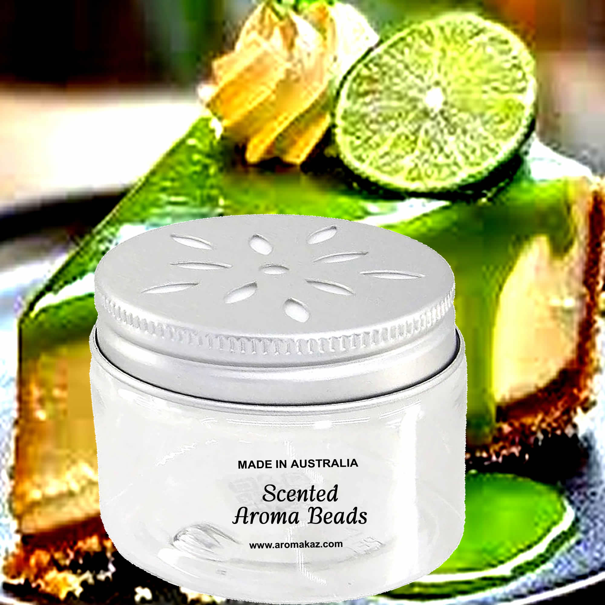 Coconut Lime Cheesecake Air Freshener Aroma Beads - Room, Car, Pantry, Pet Areas, Linen