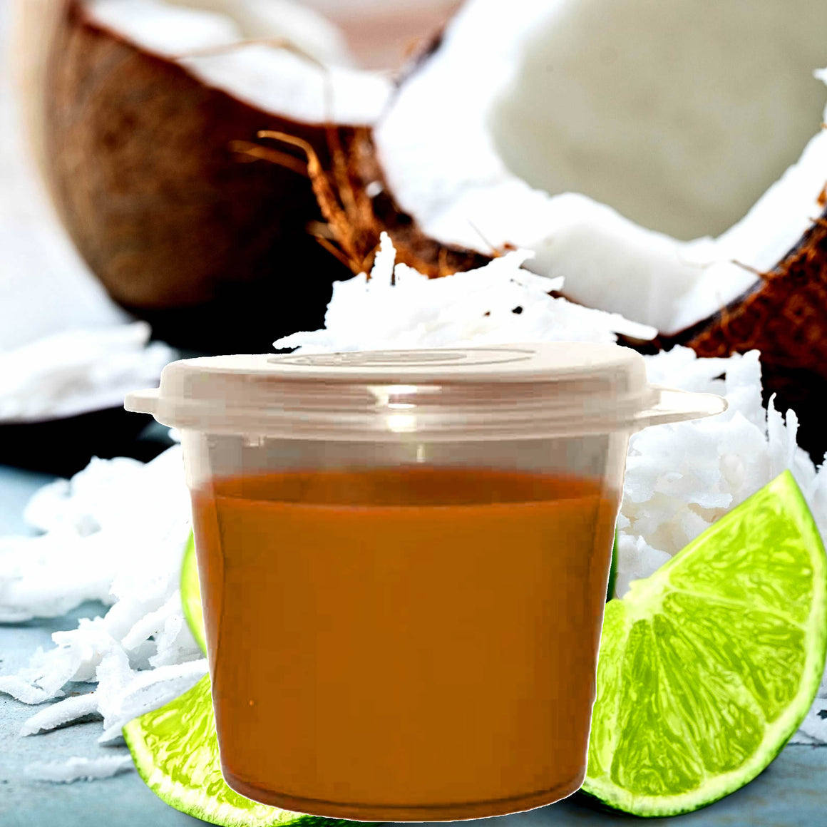 Coconut & Lime eco soy wax melts – vegan, cruelty-free featuring tropical coconut and zesty lime blend, handmade in Australia.